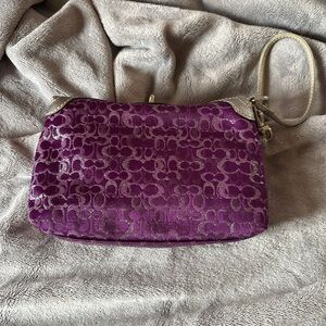 Coach Purple Clutch Elegant Wristlet/Clutch